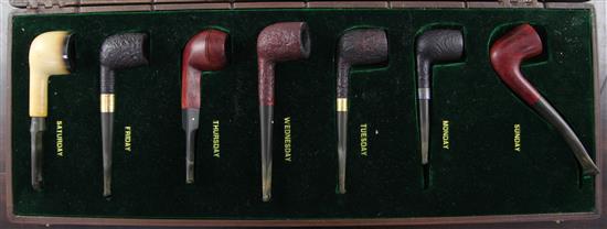 Seven pipes and a case